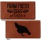 Farm Quotes Leather Checkbook Holder Front and Back