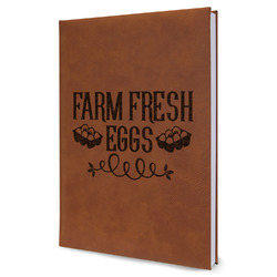 Farm Quotes Leather Sketchbook - Large - Single Sided