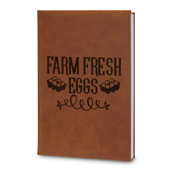 Custom Farm Quotes Leatherette Journal - Large - Double Sided