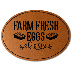 Farm Quotes Faux Leather Iron On Patch - Oval