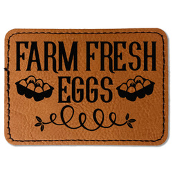 Farm Quotes Faux Leather Iron On Patch - Rectangle