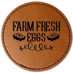 Farm Quotes Faux Leather Iron On Patch - Round