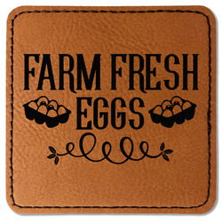 Farm Quotes Faux Leather Iron On Patch - Square