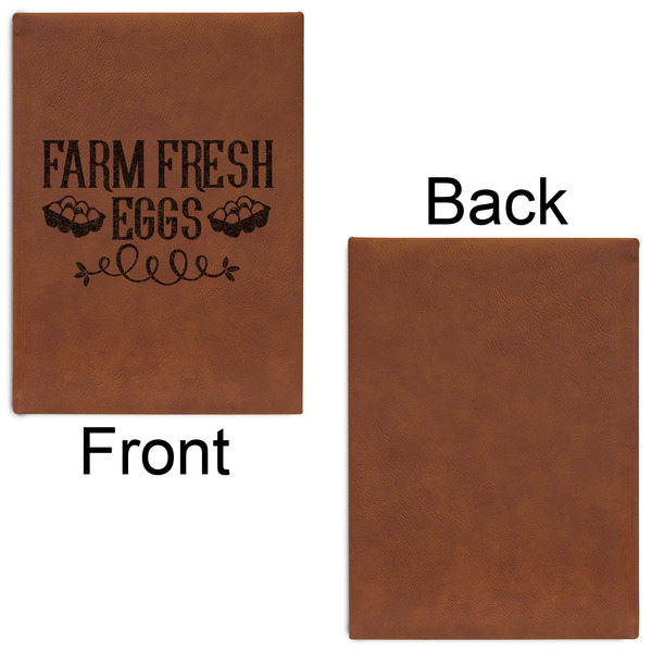 Farm Quotes Leatherette Sketchbooks - Large - Single Sided - Front & Back View