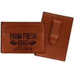 Farm Quotes Leatherette Wallet with Money Clip