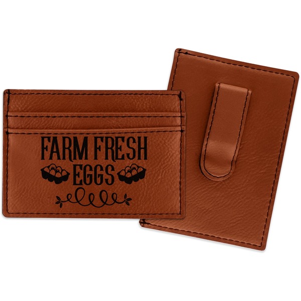 Custom Farm Quotes Leatherette Wallet with Money Clip