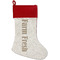 Farm Quotes Linen Stockings w/ Red Cuff - Front