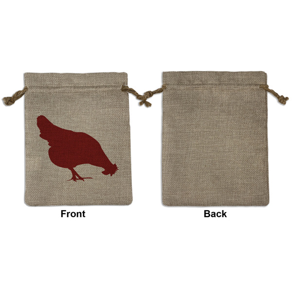 Farm Quotes Medium Burlap Gift Bag - Front Approval