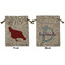 Farm Quotes Medium Burlap Gift Bag - Front & Back