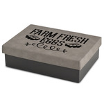 Farm Quotes Medium Gift Box w/ Engraved Leather Lid