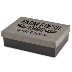 Farm Quotes Gift Boxes w/ Engraved Leather Lid