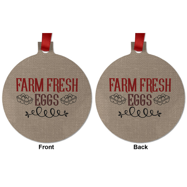 Farm Quotes Metal Ball Ornament - Front and Back