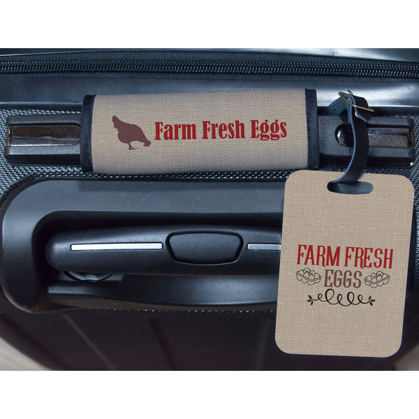Farm Quotes Metal Luggage Tag & Handle Wrap - In Context