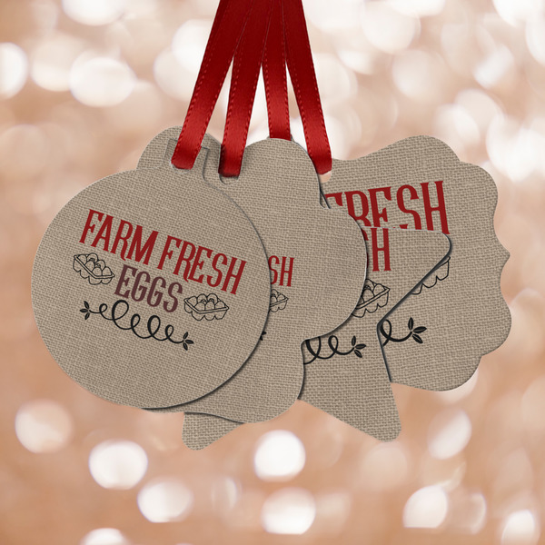 Custom Farm Quotes Metal Ornaments - Double Sided