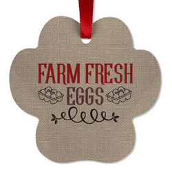 Farm Quotes Metal Paw Ornament - Double Sided