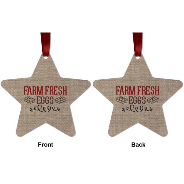 Farm Quotes Metal Star Ornament - Front and Back