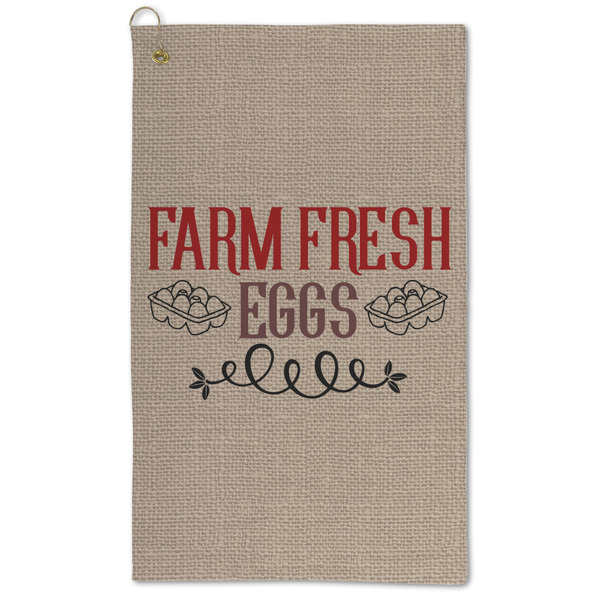 Custom Farm Quotes Microfiber Golf Towel - Large