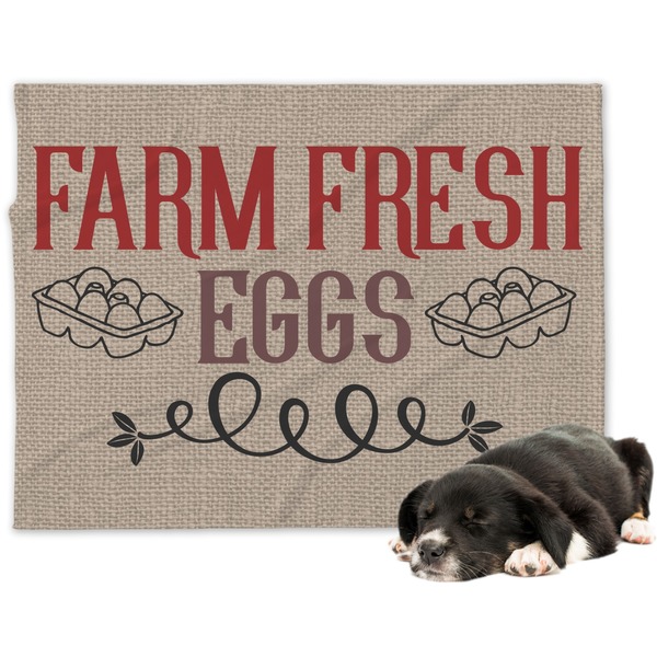Custom Farm Quotes Dog Blanket - Large (Personalized)