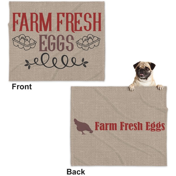 Farm Quotes Microfleece Dog Blanket - Large- Front & Back