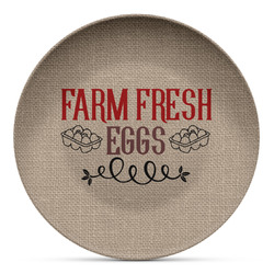 Farm Quotes Microwave Safe Plastic Plate - Composite Polymer (Personalized)