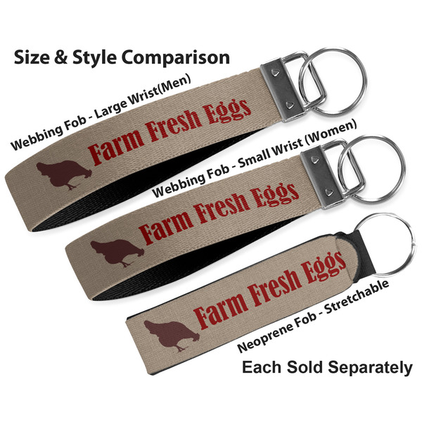 Farm Quotes Multiple Key Ring comparison sizes
