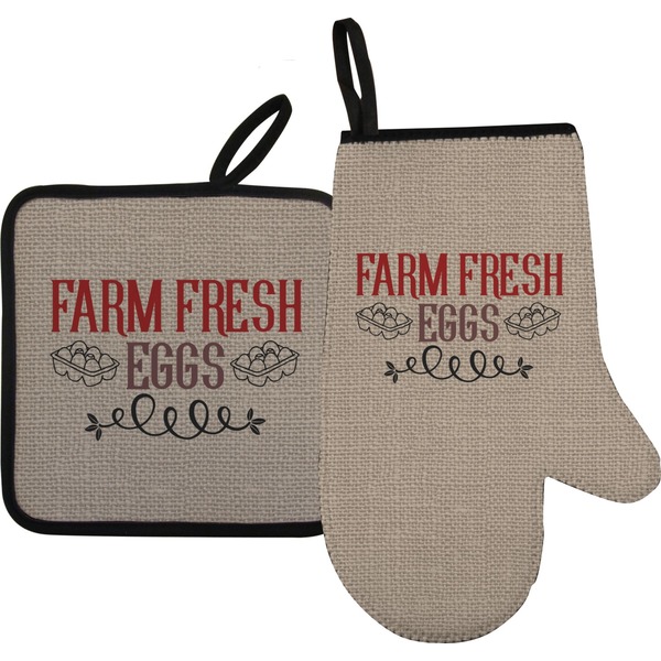 Custom Farm Quotes Oven Mitt & Pot Holder Set
