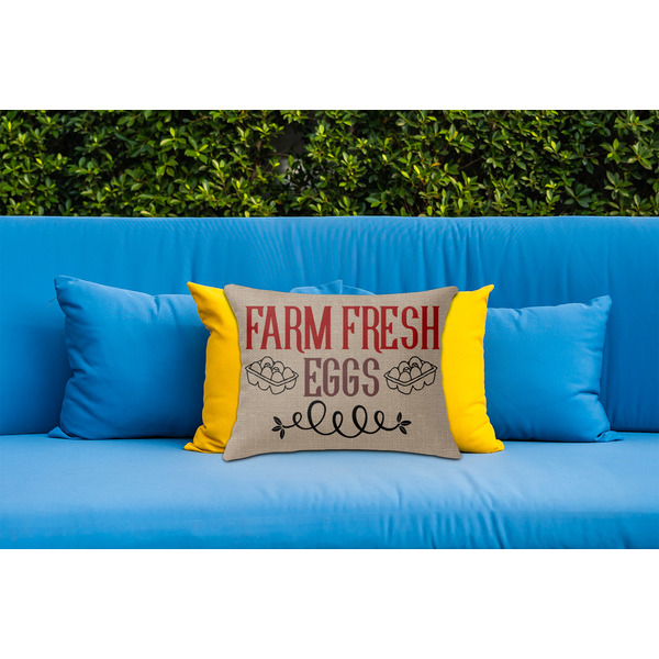 Farm Quotes Outdoor Throw Pillow  - LIFESTYLE (Rectangular - 20x14)