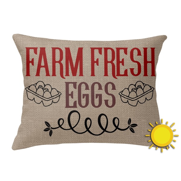 Custom Farm Quotes Outdoor Throw Pillow (Rectangular)