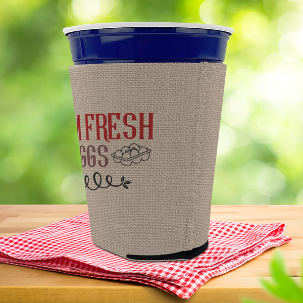 Farm Quotes Party Cup Sleeves - with bottom - Lifestyle