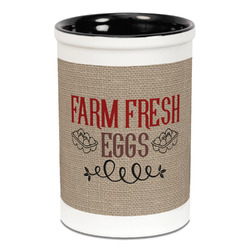 Farm Quotes Ceramic Pencil Holders - Black