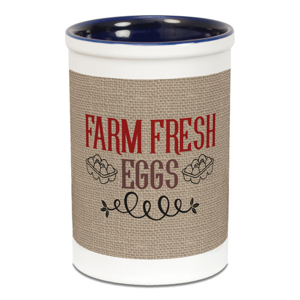 Farm Quotes Pencil Holder - Blue