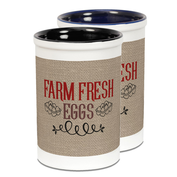 Custom Farm Quotes Ceramic Pencil Holder - Large