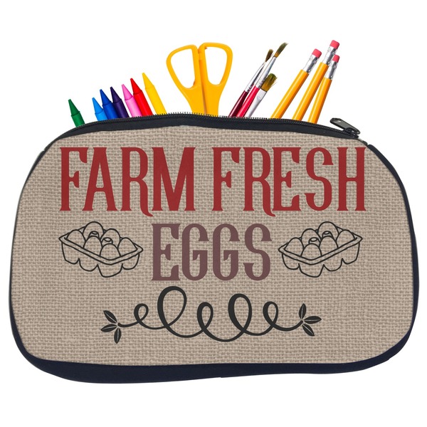 Custom Farm Quotes Neoprene Pencil Case - Medium