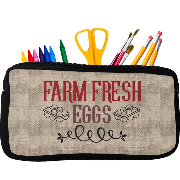 Custom Farm Quotes Neoprene Pencil Case - Small