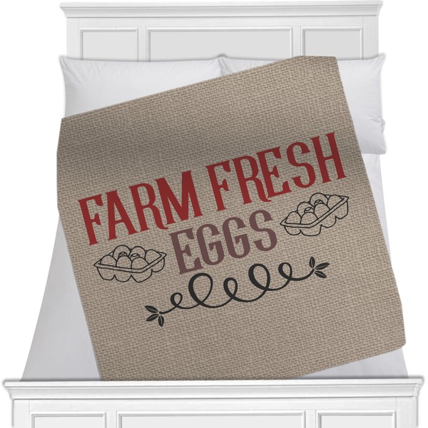 Custom Farm Quotes Minky Blanket - Toddler / Throw - 60"x50" - Single Sided