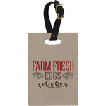 Farm Quotes Plastic Luggage Tag - Rectangular