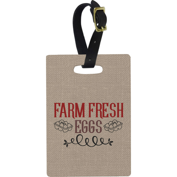 Custom Farm Quotes Plastic Luggage Tag - Rectangular