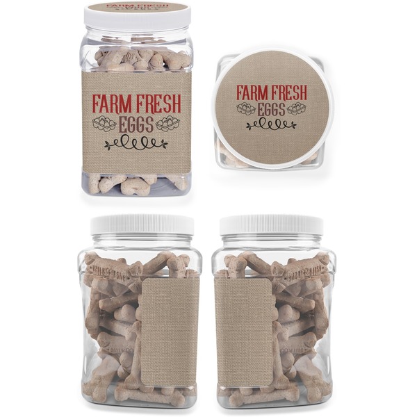 Farm Quotes Pet Treat Jar - Multiple Angles