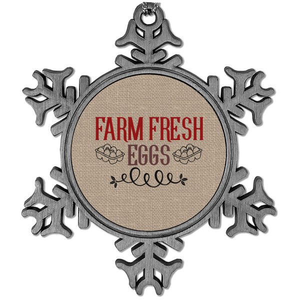 Custom Farm Quotes Vintage Snowflake Ornament