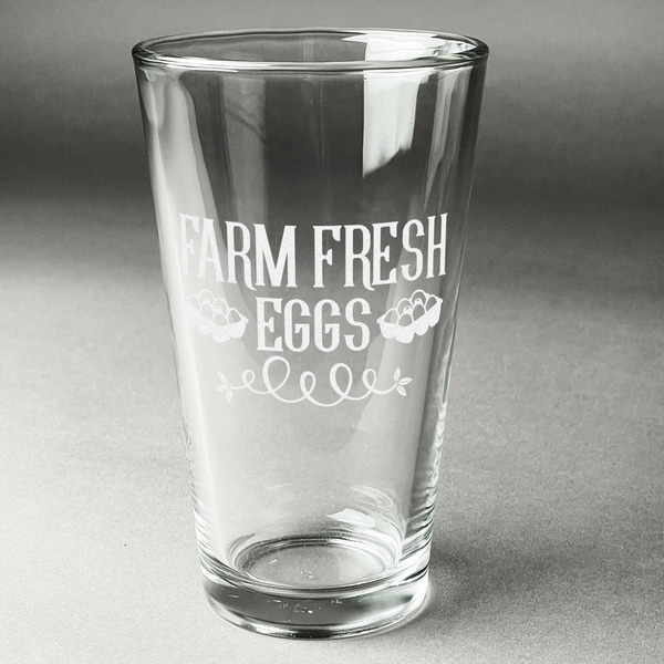 Custom Farm Quotes Pint Glass - Engraved (Single)