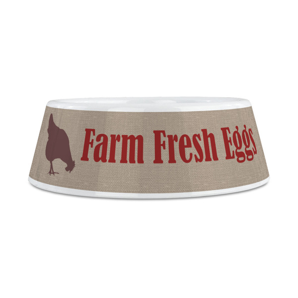 Farm Quotes Plastic Dog Bowls - Medium - FRONT