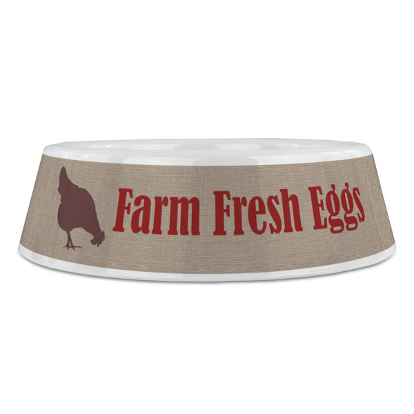 Farm Quotes Plastic Pet Bowls - Large - FRONT