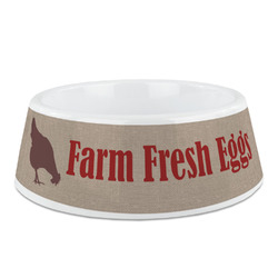 Farm Quotes Plastic Dog Bowl - Medium