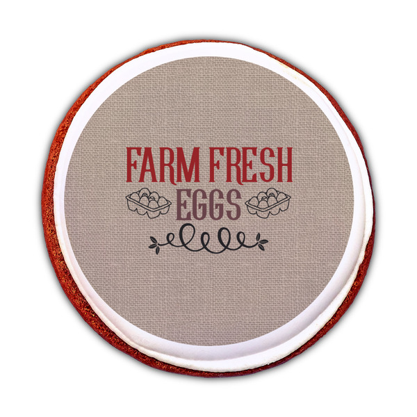 Farm Quotes Printed Icing Circle - Medium - On Cookie