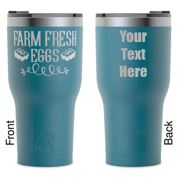 Custom Farm Quotes RTIC Tumbler - Dark Teal - Laser Engraved - Double-Sided