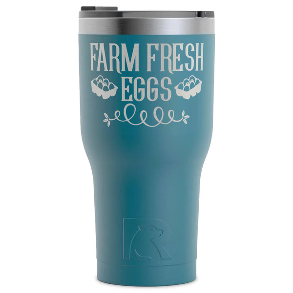 Custom Farm Quotes RTIC Tumbler - Dark Teal - Laser Engraved - Single-Sided