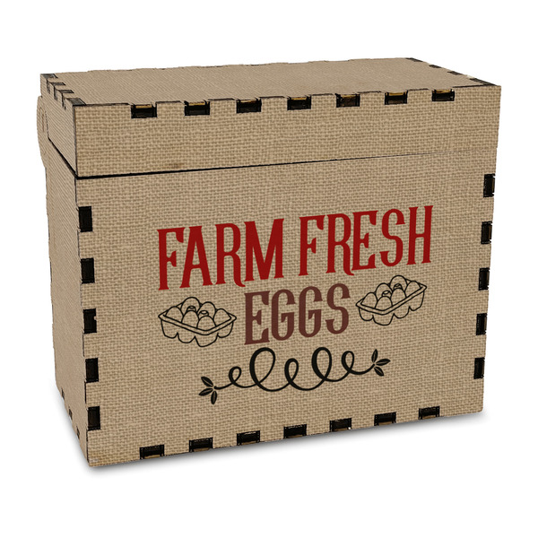 Custom Farm Quotes Wood Recipe Box - Full Color Print