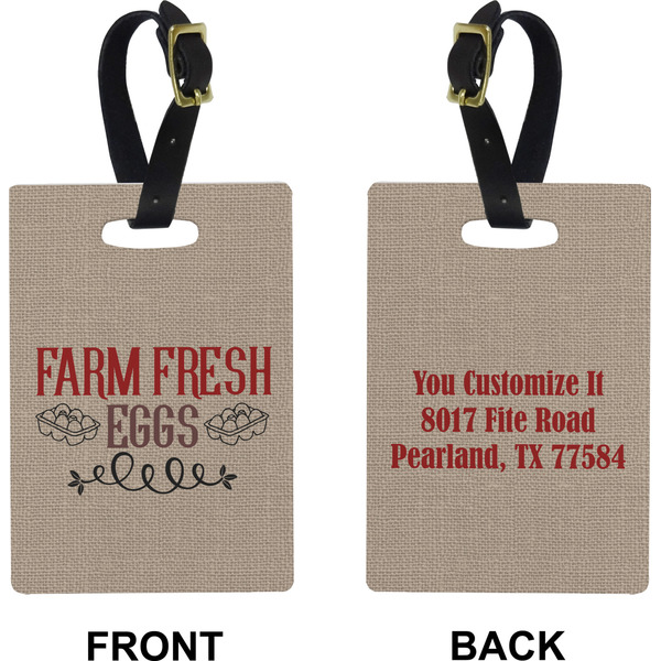 Farm Quotes Rectangle Luggage Tag (Front + Back)