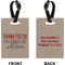 Farm Quotes Rectangle Luggage Tag (Front + Back)