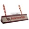 Farm Quotes Red Mahogany Nameplates with Business Card Holder - Angle